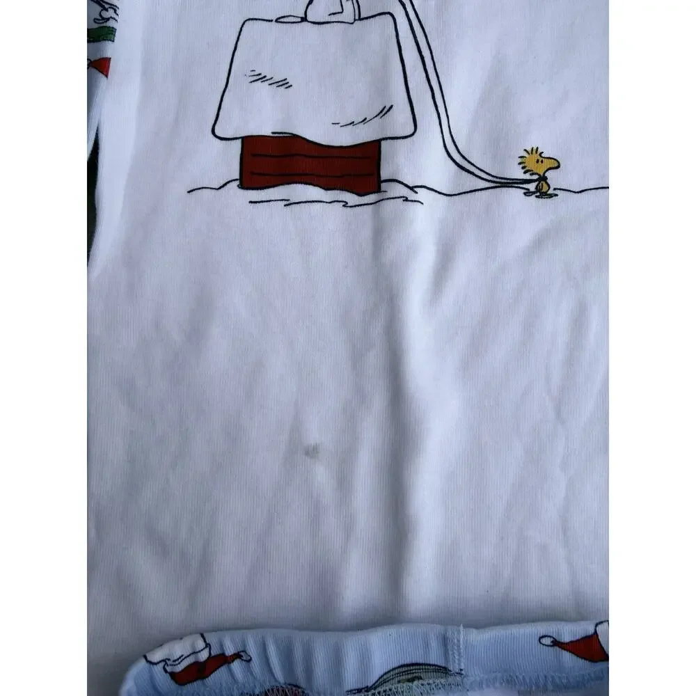 Hanna Andersson Snoopy Christmas 🎄 Long Pajamas, 100 Cm, 4 Organic Cotton